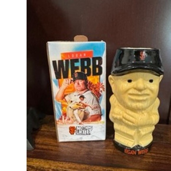 New Logan Webb San Francisco Giants Bobblehead Mug With Original Box MLB - Picture 2 of 8